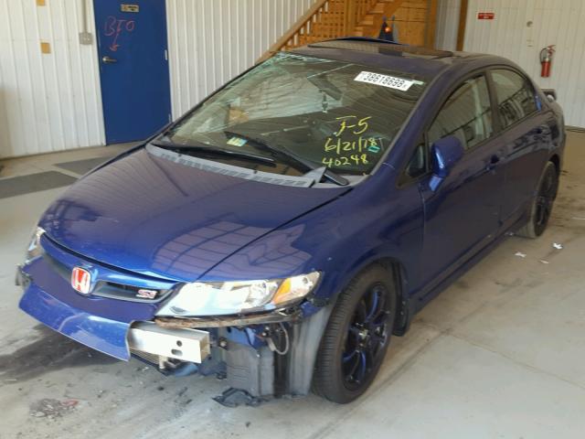 2HGFA55538H707353 - 2008 HONDA CIVIC SI BLUE photo 2