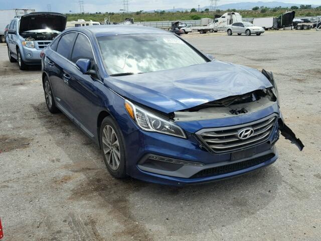 5NPE34AF8FH232025 - 2015 HYUNDAI SONATA BLUE photo 1