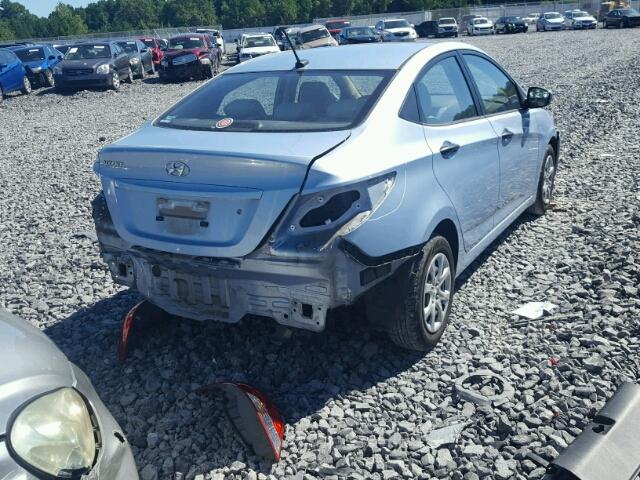 KMHCT4AE6CU046205 - 2012 HYUNDAI ACCENT GLS BLUE photo 4