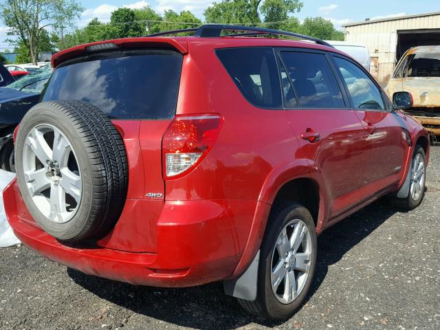 JTMBK32V366007155 - 2006 TOYOTA RAV4 SPORT RED photo 4