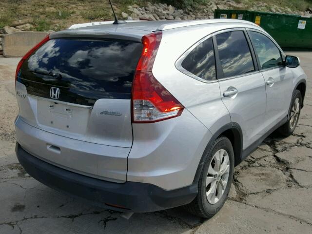 2HKRM4H7XDH603275 - 2013 HONDA CR-V EXL SILVER photo 4