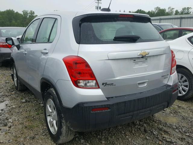 KL7CJNSBXGB599927 - 2016 CHEVROLET TRAX LS GRAY photo 3