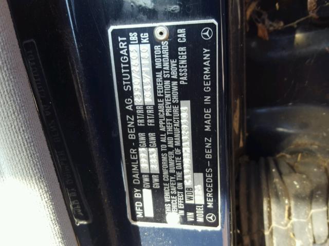 WDBCA39D8HA329504 - 1987 MERCEDES-BENZ 560 SEL BLUE photo 10