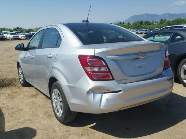 1G1JB5SH0H4151982 - 2017 CHEVROLET SONIC LS 银色 照片 3