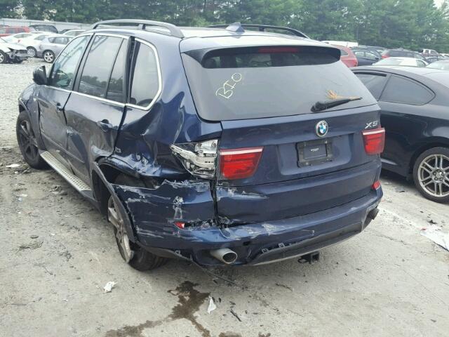 5UXZW0C58D0B92255 - 2013 BMW X5 XDRIVE3 BLUE photo 3