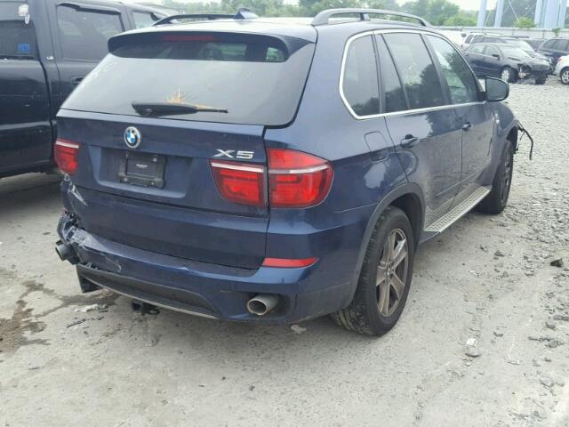 5UXZW0C58D0B92255 - 2013 BMW X5 XDRIVE3 BLUE photo 4