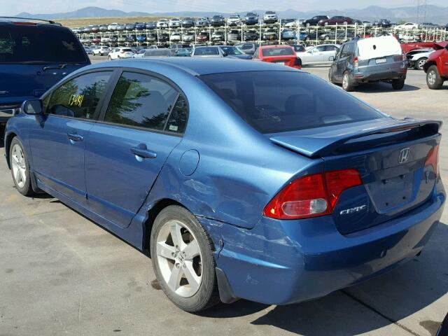 1HGFA16827L028368 - 2007 HONDA CIVIC BLUE photo 3