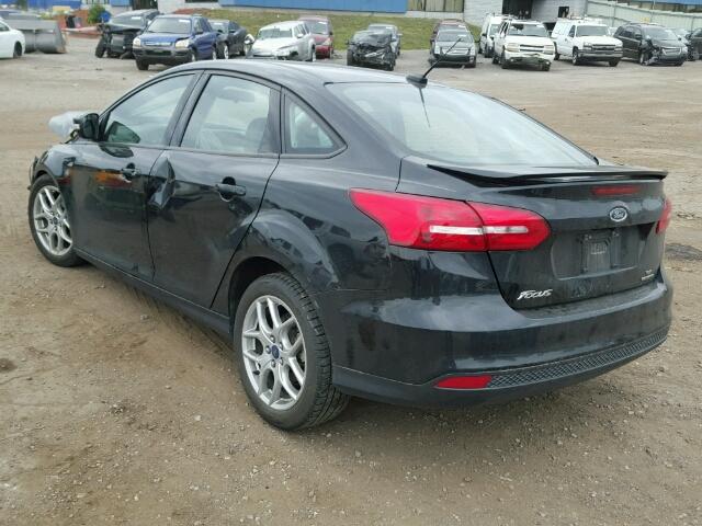 1FADP3F26FL218495 - 2015 FORD FOCUS SE BLACK photo 3