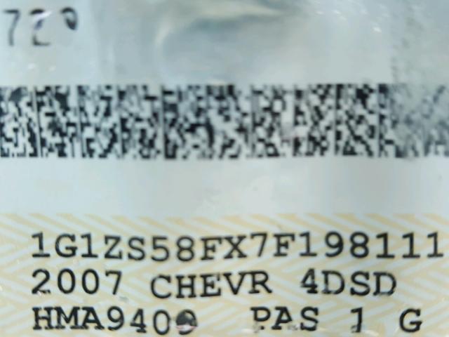 1G1ZS58FX7F198111 - 2007 CHEVROLET MALIBU LS BURGUNDY photo 10