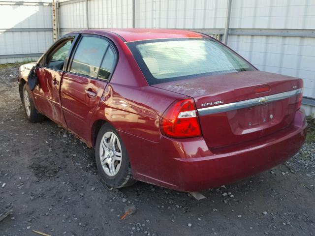 1G1ZS58FX7F198111 - 2007 CHEVROLET MALIBU LS BURGUNDY photo 3