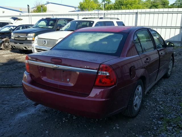 1G1ZS58FX7F198111 - 2007 CHEVROLET MALIBU LS BURGUNDY photo 4