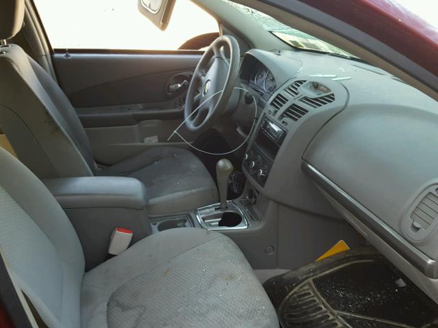 1G1ZS58FX7F198111 - 2007 CHEVROLET MALIBU LS BURGUNDY photo 5