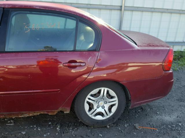 1G1ZS58FX7F198111 - 2007 CHEVROLET MALIBU LS BURGUNDY photo 9