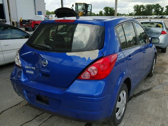 3N1BC1CP7AL394022 - 2010 NISSAN VERSA S BLUE photo 4