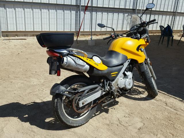 WB10182A21ZE46021 - 2001 BMW F650 GS YELLOW photo 4