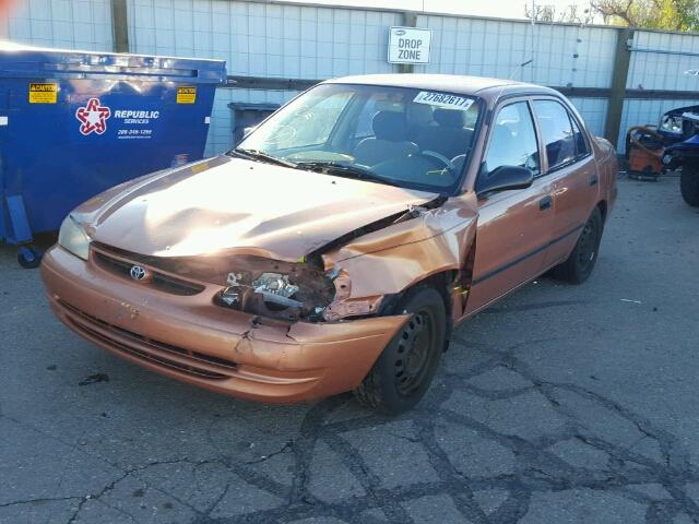 1NXBR12EXWZ042721 - 1998 TOYOTA COROLLA VE ORANGE photo 2