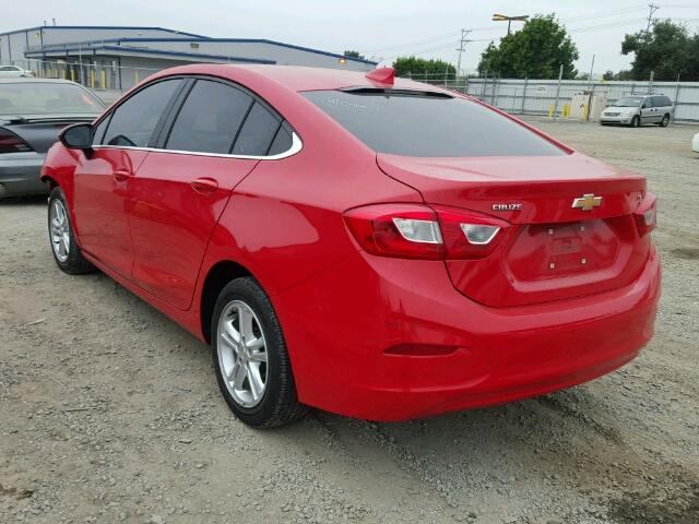 1G1BE5SM1G7256195 - 2016 CHEVROLET CRUZE LT RED photo 3