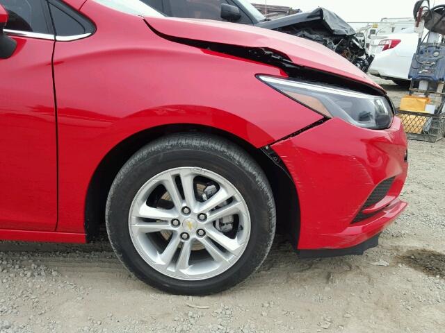 1G1BE5SM1G7256195 - 2016 CHEVROLET CRUZE LT RED photo 9