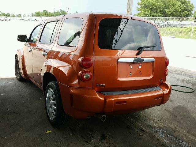 3GNDA13DX7S611487 - 2007 CHEVROLET HHR LS ORANGE photo 3