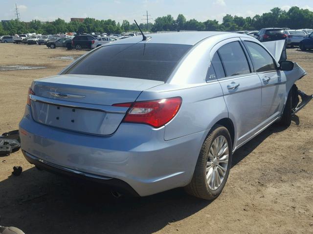 1C3CCBCG3DN539928 - 2013 CHRYSLER 200 LIMITE BLUE photo 4