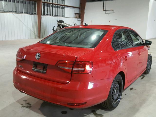 3VW2K7AJ6FM427477 - 2015 VOLKSWAGEN JETTA BASE 红色 照片 4