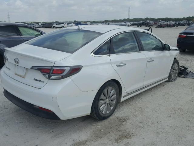 KMHE24L15GA019218 - 2016 HYUNDAI SONATA HYB WHITE photo 4