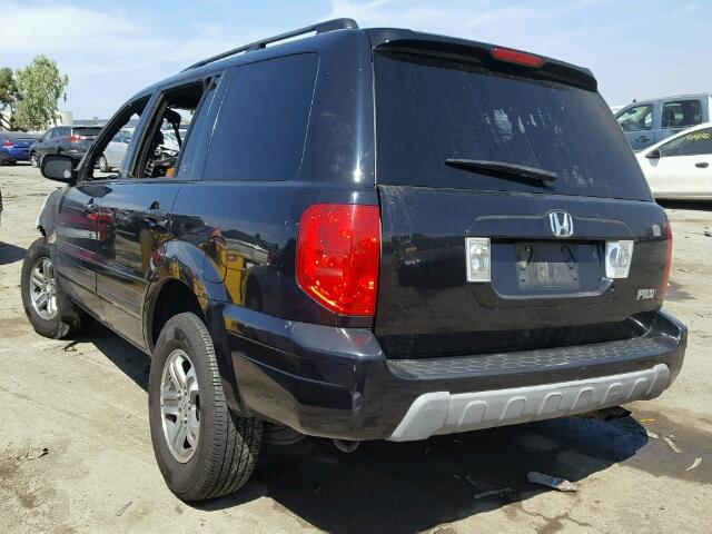 2HKYF184X3H508353 - 2003 HONDA PILOT EX BLACK photo 3