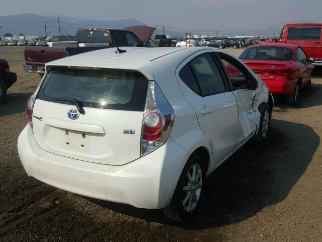 JTDKDTB31C1517151 - 2012 TOYOTA PRIUS C WHITE photo 4