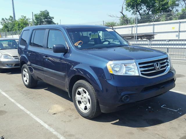 5FNYF4H20CB026294 - 2012 HONDA PILOT LX BLUE photo 1