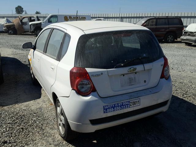 KL1TD6DE3AB049426 - 2010 CHEVROLET AVEO LS WHITE photo 3
