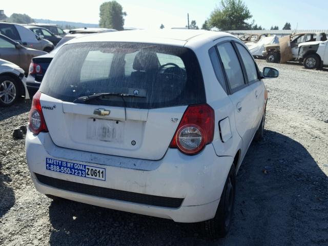 KL1TD6DE3AB049426 - 2010 CHEVROLET AVEO LS WHITE photo 4