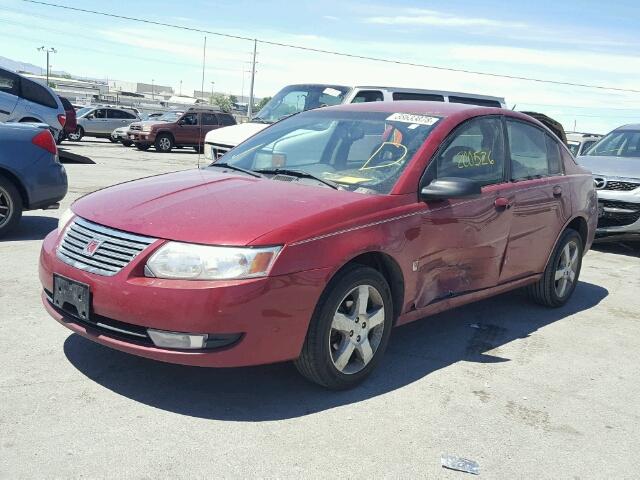 1G8AL55F27Z156837 - 2007 SATURN ION LEVEL RED photo 2