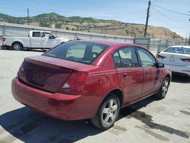 1G8AL55F27Z156837 - 2007 SATURN ION LEVEL RED photo 4