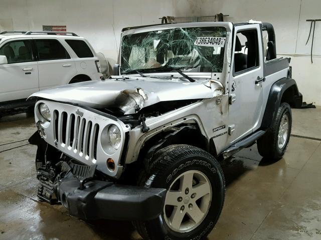 1J4AA2D19BL501321 - 2011 JEEP WRANGLER S SILVER photo 2