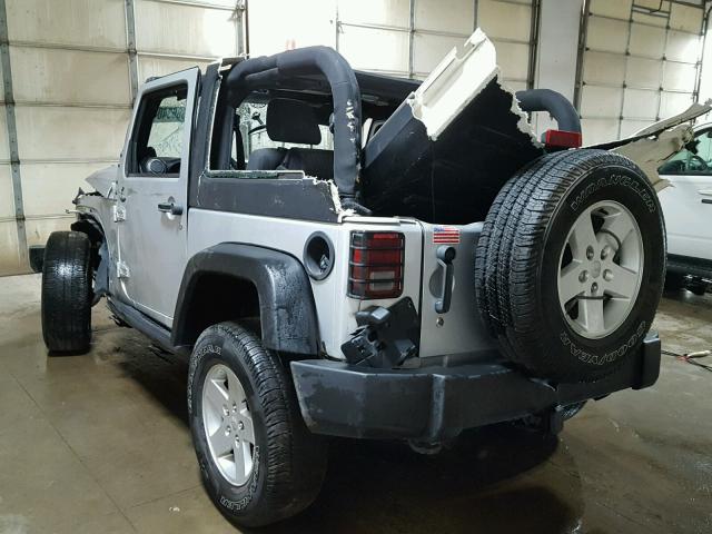 1J4AA2D19BL501321 - 2011 JEEP WRANGLER S SILVER photo 3