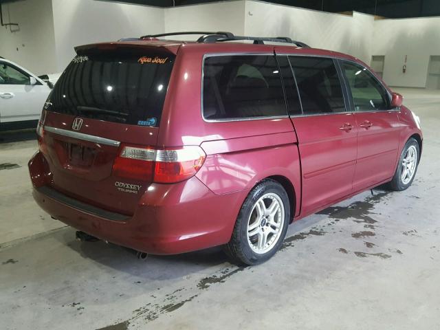 5FNRL38825B012167 - 2005 HONDA ODYSSEY TO RED photo 4