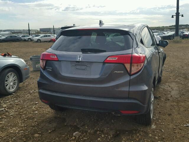 3CZRU6H59GM115910 - 2016 HONDA HR-V EX GRAY photo 4