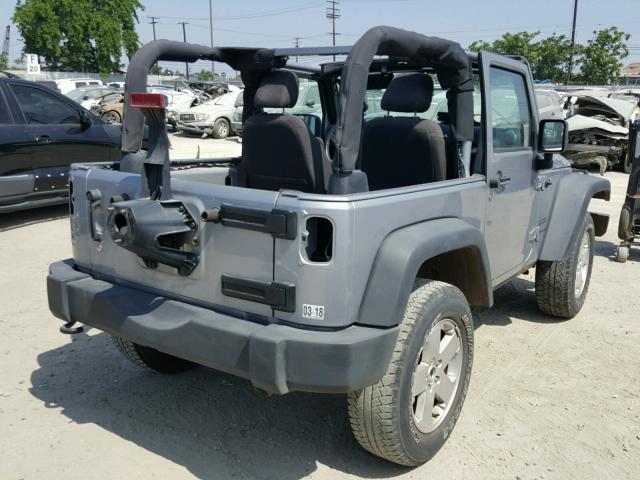 1C4GJWAG0FL621644 - 2015 JEEP WRANGLER S GRAY photo 4