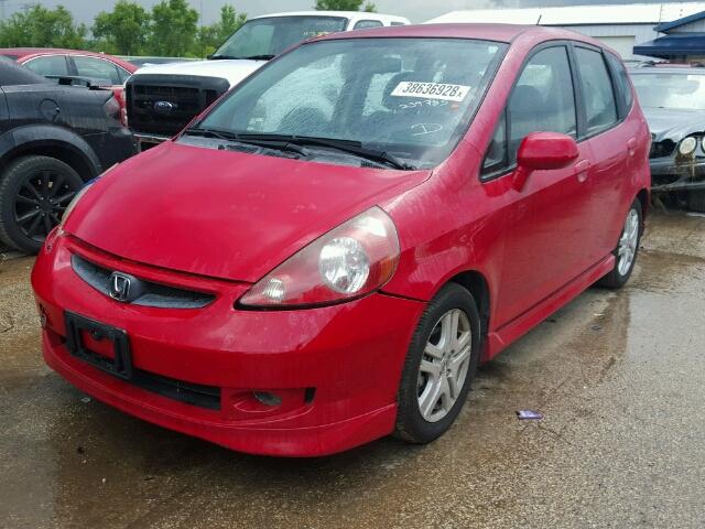 JHMGD38687S013055 - 2007 HONDA FIT S 红色 照片 2