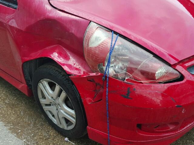JHMGD38687S013055 - 2007 HONDA FIT S 红色 照片 9