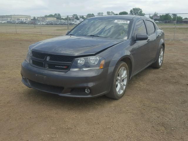 1C3CDZBG8EN221411 - 2014 DODGE AVENGER R/ GRAY photo 2