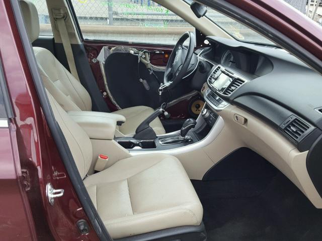 1HGCR3F89FA032919 - 2015 HONDA ACCORD EXL MAROON photo 5