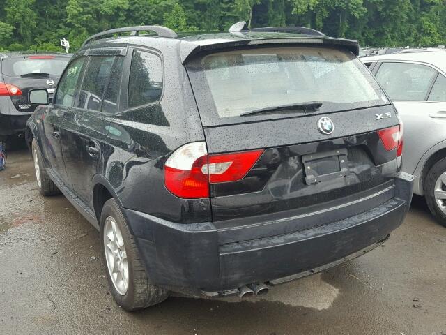 WBXPA73405WC49332 - 2005 BMW X3 2.5I BLACK photo 3