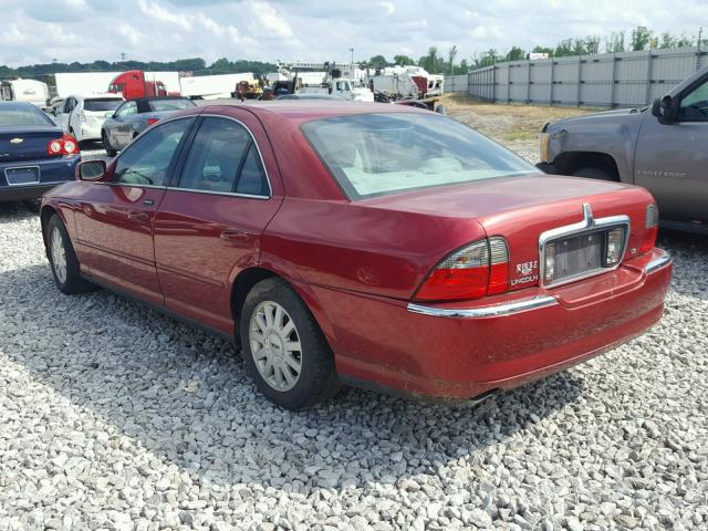 1LNHM86S34Y646280 - 2004 LINCOLN LS 勃艮第红 照片 3