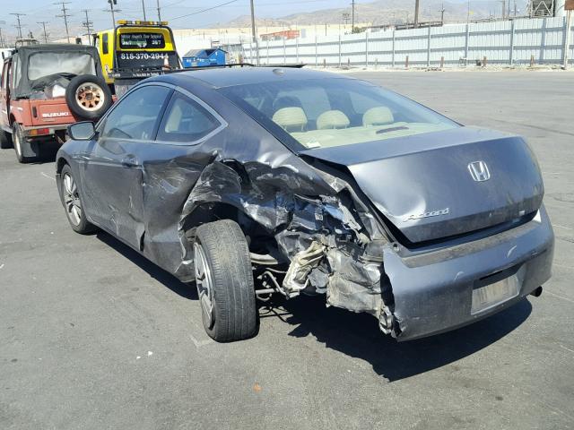 1HGCS12828A000590 - 2008 HONDA ACCORD EXL GRAY photo 3