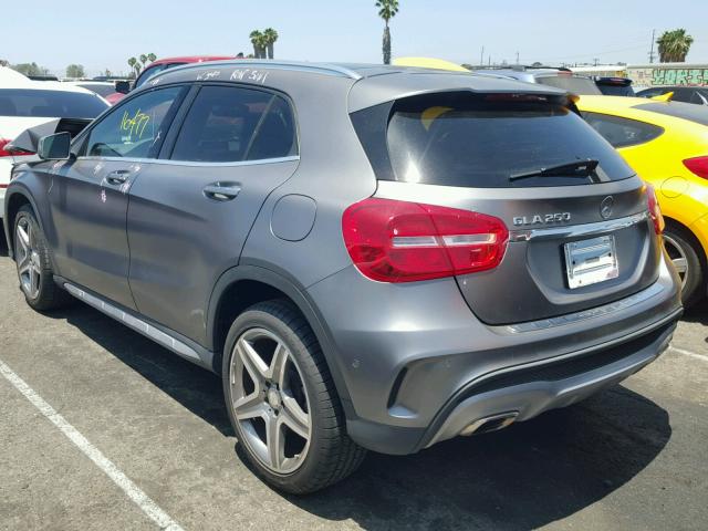 WDCTG4EB3FJ120589 - 2015 MERCEDES-BENZ GLA 250 CHARCOAL photo 3