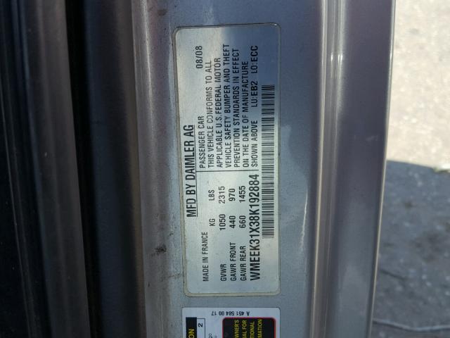 WMEEK31X38K192884 - 2008 SMART FORTWO PAS 双色 照片 10