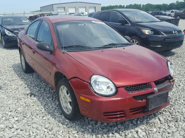 1B3ES56C85D200186 - 2005 DODGE NEON SXT RED photo 1