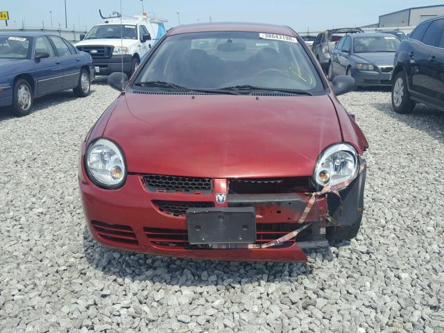 1B3ES56C85D200186 - 2005 DODGE NEON SXT RED photo 9