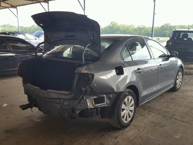 3VW2K7AJXEM353009 - 2014 VOLKSWAGEN JETTA BASE Մոխրագույն լուսանկար 4